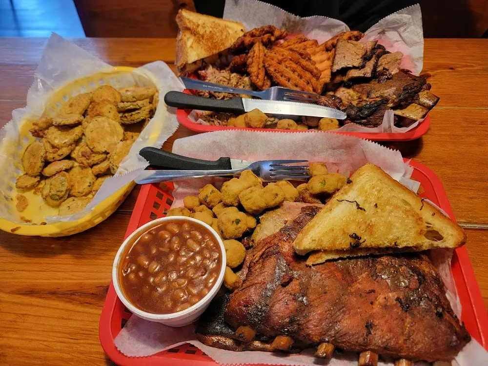 Fried Pickles Rib Dinner Top Items Was a Sampler